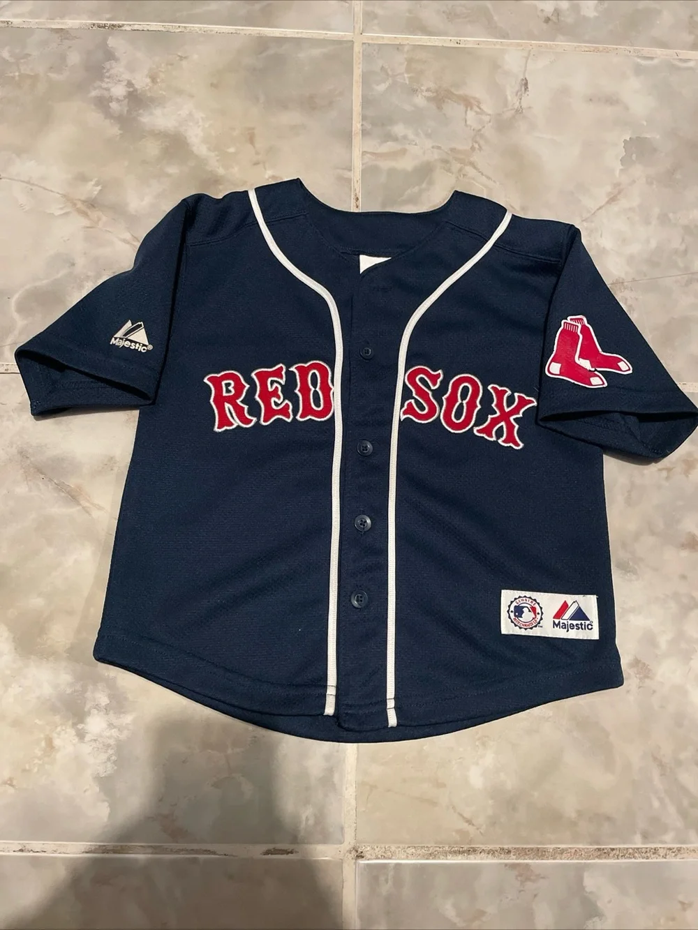 Boston Red Sox Jersey Toddler 4T/5T Youth Majestic MLB Baseball Kids Unisex